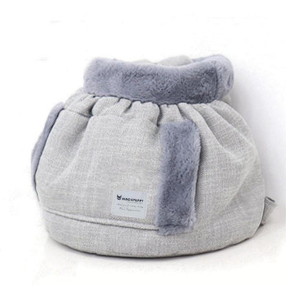 Pet Sling Carrier for Outdoor Travel Hiking, Reversible & Hands-Free Dog Bag with Adjustable Strap & Pocket Shoulder Pad, Self-Warming Carrying Bag, Christmas Gift, Pet Products