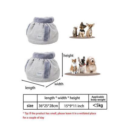 Pet Sling Carrier for Outdoor Travel Hiking, Reversible & Hands-Free Dog Bag with Adjustable Strap & Pocket Shoulder Pad, Self-Warming Carrying Bag, Christmas Gift, Pet Products