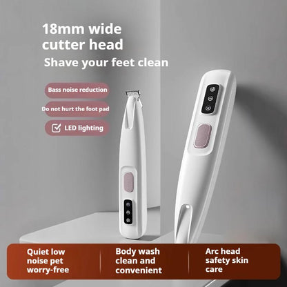 New Pet Paw Trimmer, Rechargeable Pet Shaver with LED Light, Multifunctional Pet Hair Clippers for Paws Eyes Ears Face Rump, Dog Stuff, Cat Paw Trimmer，Pet Foot Hair Cleaning