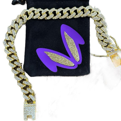 Pet Collar/Necklace- Cuban Style Bling-Bling (Storage Bag Design May Be Random)