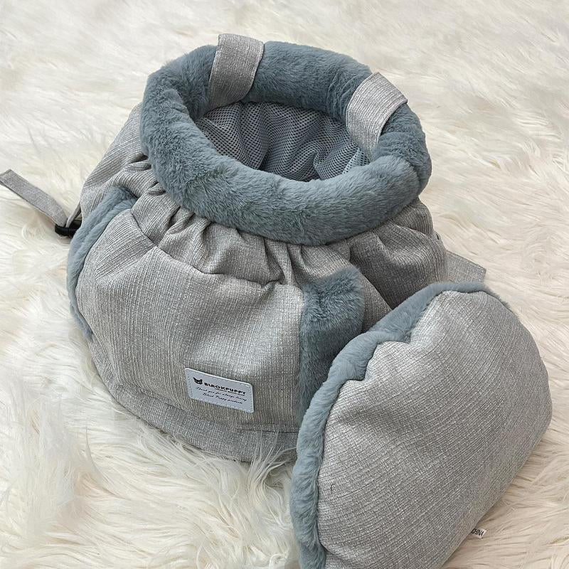 Pet Sling Carrier for Outdoor Travel Hiking, Reversible & Hands-Free Dog Bag with Adjustable Strap & Pocket Shoulder Pad, Self-Warming Carrying Bag, Christmas Gift, Pet Products