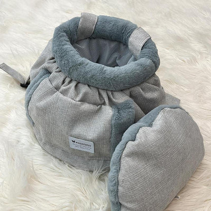 Pet Sling Carrier for Outdoor Travel Hiking, Reversible & Hands-Free Dog Bag with Adjustable Strap & Pocket Shoulder Pad, Self-Warming Carrying Bag, Christmas Gift, Pet Products