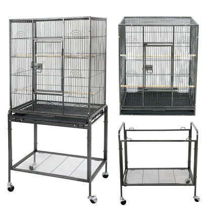Superdeal Pets 53" Bird Cage with Stand Wrought Iron Frame Birdcage