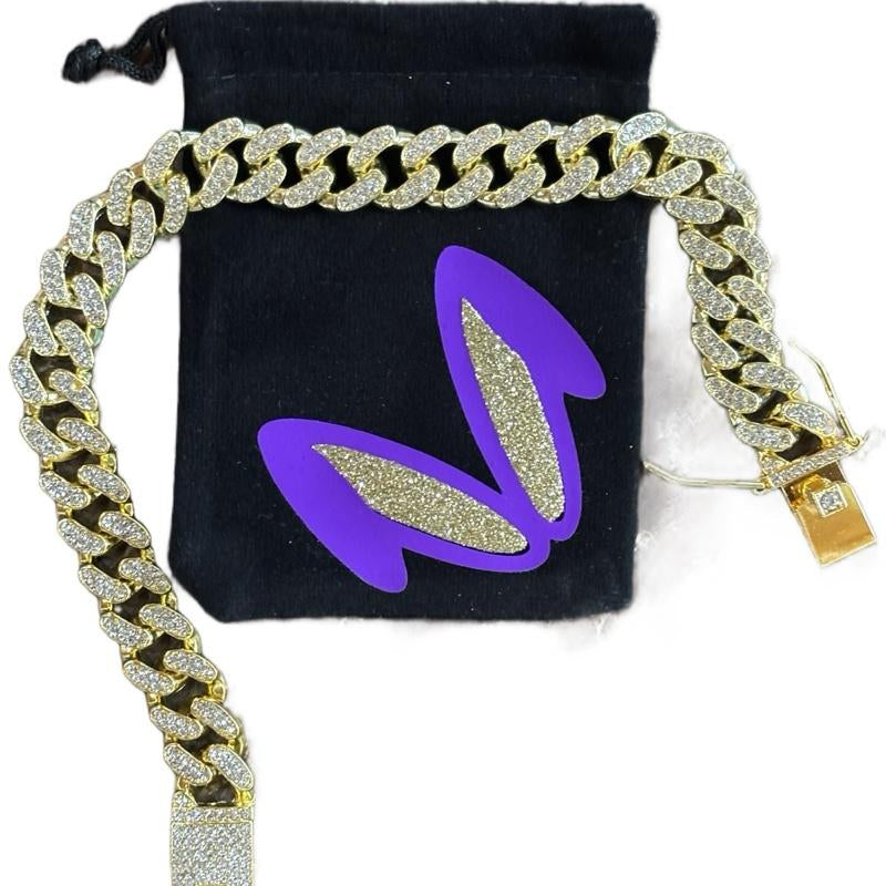 Pet Collar/Necklace- Cuban Style Bling-Bling (Storage Bag Design May Be Random)
