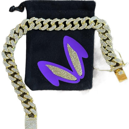 Pet Collar/Necklace- Cuban Style Bling-Bling (Storage Bag Design May Be Random)