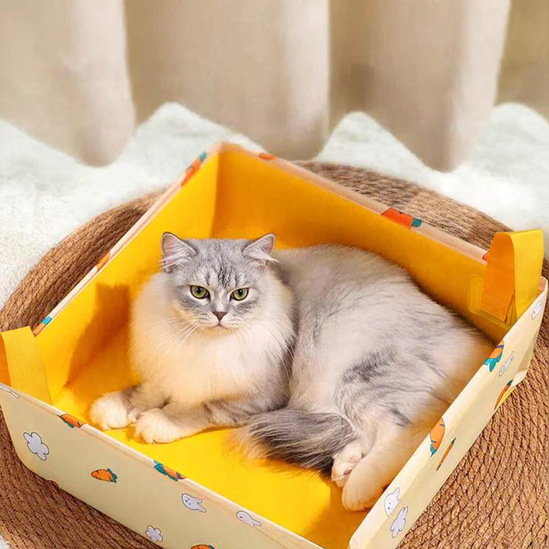 Petlife Foldable Portable Cat Litter Box Reusable with Handles for Outdoor Travel for Large Cats, No Leakage, Waterproof, Not Sticky to Litter