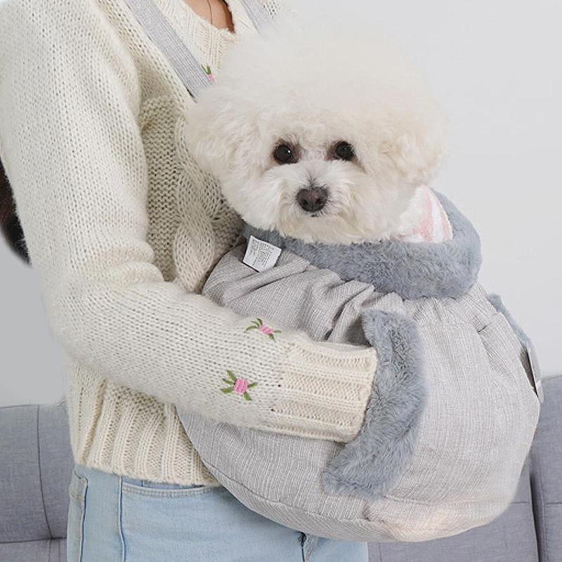 Pet Sling Carrier for Outdoor Travel Hiking, Reversible & Hands-Free Dog Bag with Adjustable Strap & Pocket Shoulder Pad, Self-Warming Carrying Bag, Christmas Gift, Pet Products