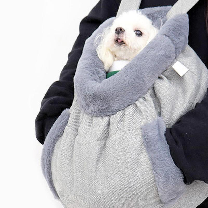 Pet Sling Carrier for Outdoor Travel Hiking, Reversible & Hands-Free Dog Bag with Adjustable Strap & Pocket Shoulder Pad, Self-Warming Carrying Bag, Christmas Gift, Pet Products